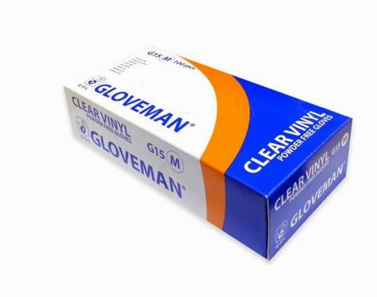 Gloveman clear vinyl powder free gloves 1000 gloves - Large image