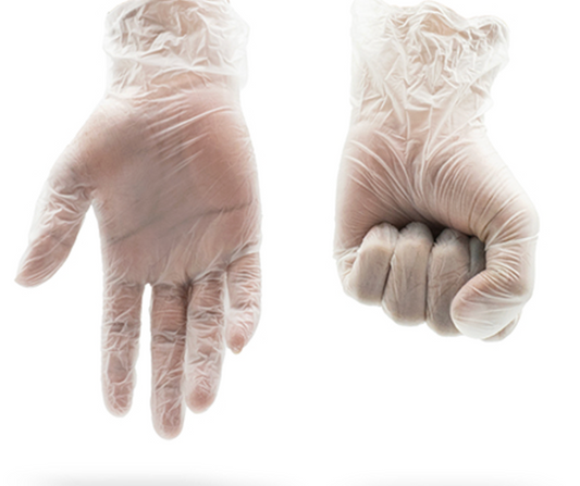 Gloveman clear vinyl powder free gloves 1000 gloves