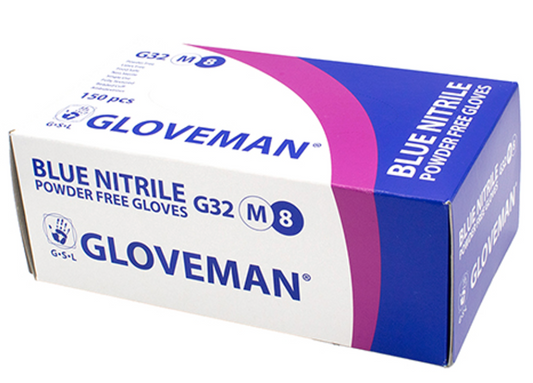 gloveman disposable blue nitrile